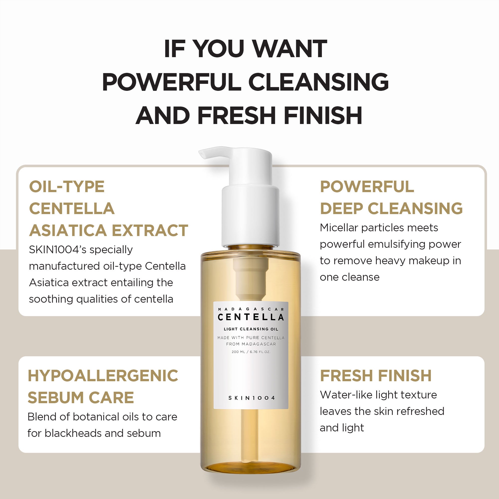 SKIN1004 Madagascar Centella Light Cleansing Oil (200ml)